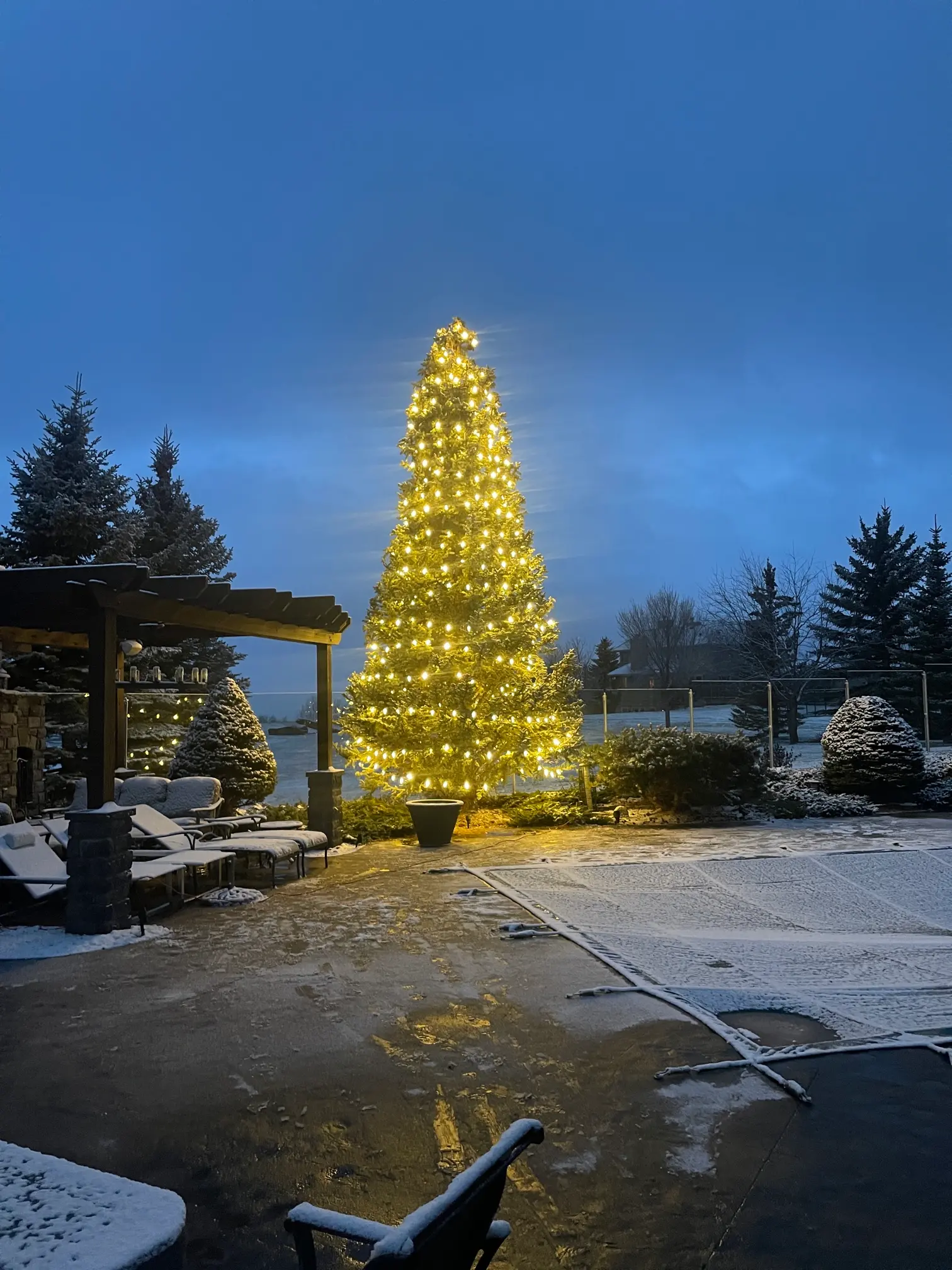 Christmas lights installation