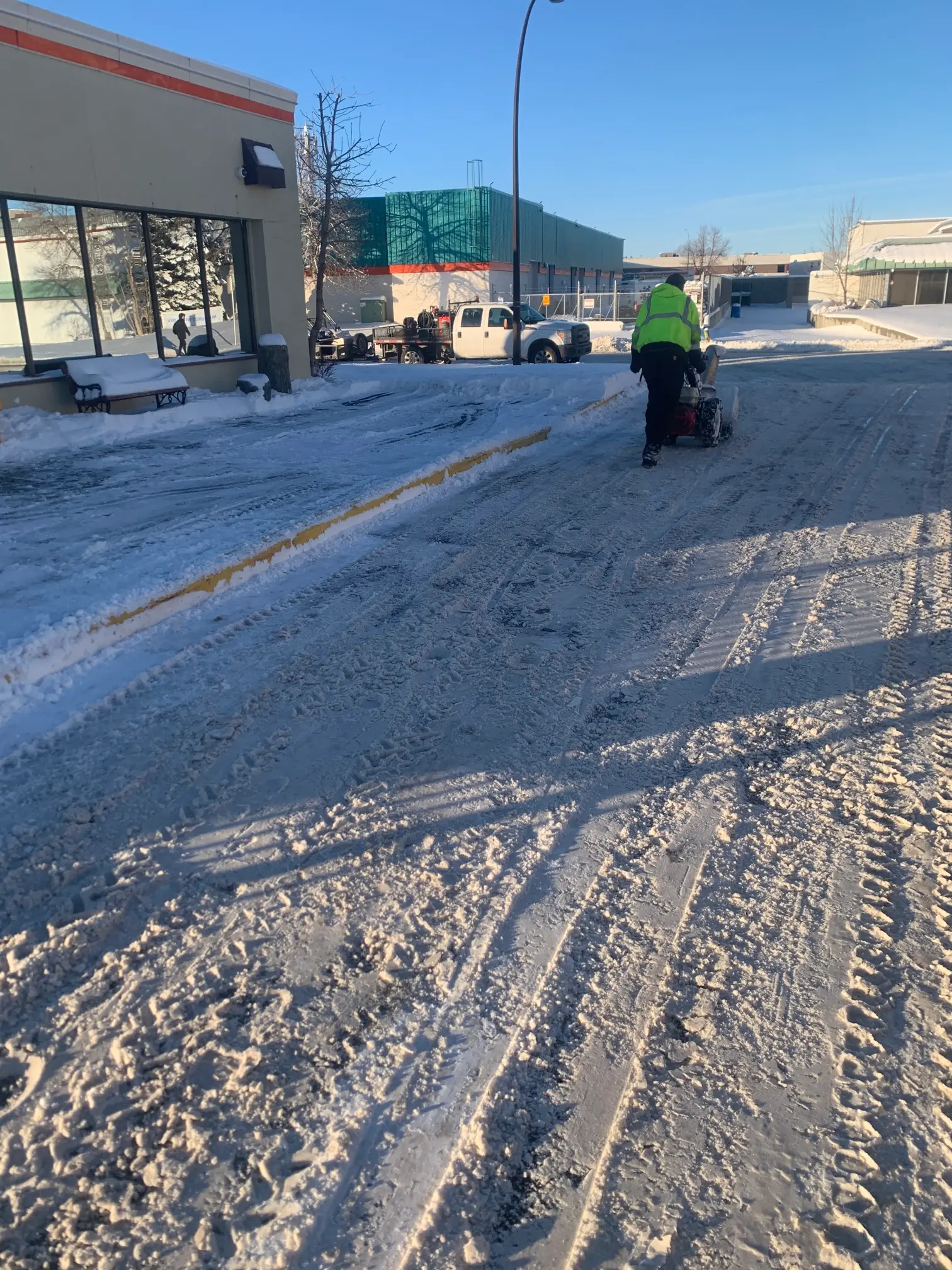 Commercial snow removal service